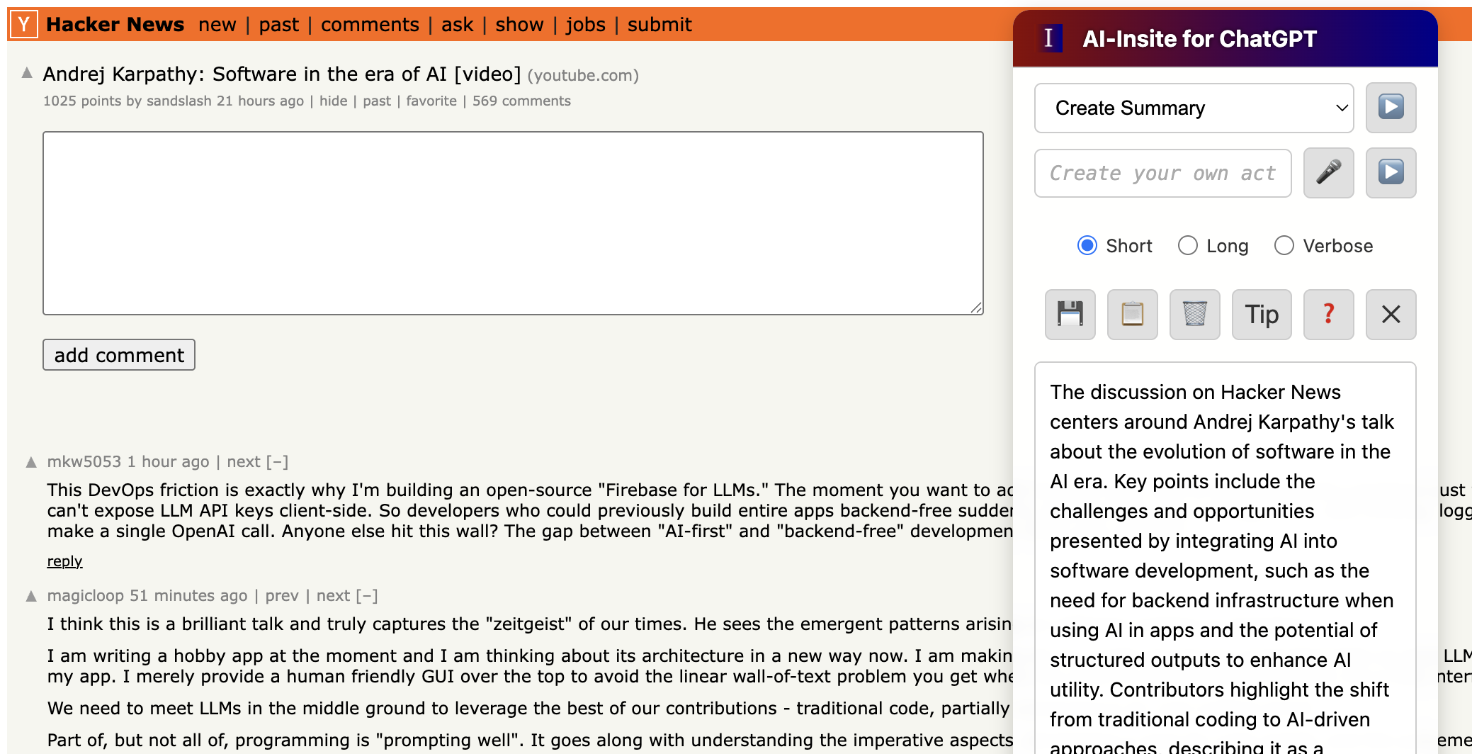 AI-INSITE interface preview